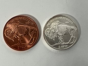 Silver & Copper Zombucks - 'Zombuff' Coins