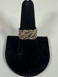 Sterling Filigree Ring - Marked.