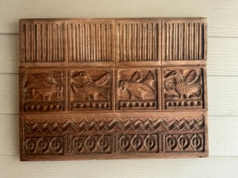 Carved Cedar Wall Hanging - No Marks