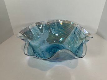 Signed Art Glass Bowl By Cliff Goodman