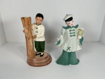 (2) Asian Porcelain Figures