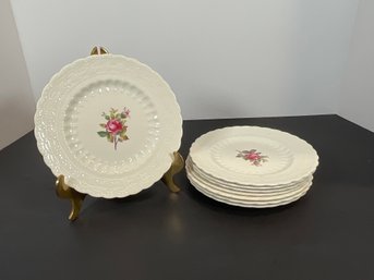 (8) Spode 'Billingsley Rose' Bread & Butter Plates