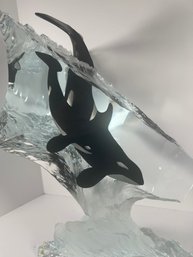 'Calm Waters'  Lucite Sculpture By John Cuevas - Signed