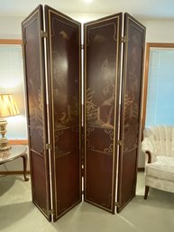 Impressive Solid Wood Asian Inspired Room Divider - 4 Panels