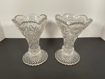 Vintage Cut Glass Vases