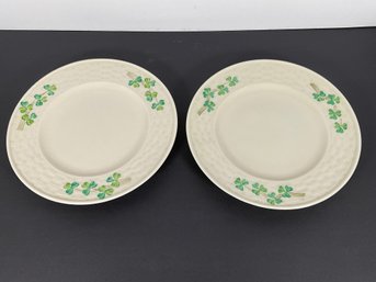 Belleek Porcelain Bread Plates (3rd Mark) 8 1/4'