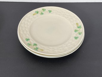 (3) Belleek Bread Plates