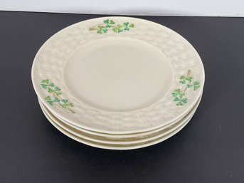 (4) Belleek Bread Plates - (Blk Mark)