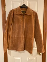 Mens Boston Harbor Light Brown/Tan Suede Jacket - (L)