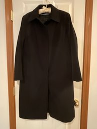 Womens Blk Overcoat By Twinhill - Sz 10