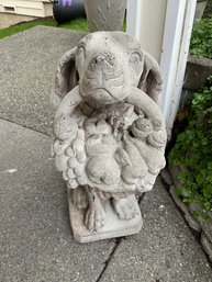 Cement Dog Outdoor Statue -