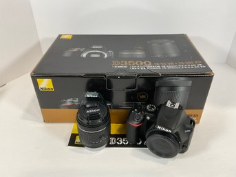 NEW Nikon D3500 Digital Camera Kit W/ 2 Lenses