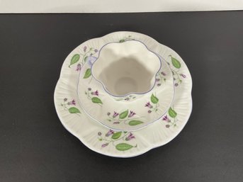 Shelley England Porcelain 'Campanula' Cup/Saucer & Bread Plate