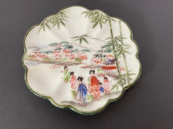 Vintage Nippon Japan Hand Painted Geisha Plate