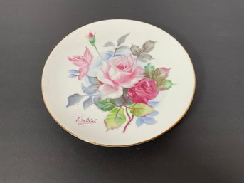 T. Sakai (Japan) Hand Painted Ceramic Plate