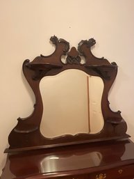 Victorian Wood Mirror W/ Shelves