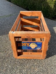 Rosy Cantaloupe Crate (wood)