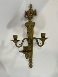 Antique Gilt Gold Candle Stick Wall Sconce