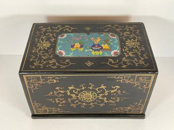 Japanese Cloisonne Top Wood Box