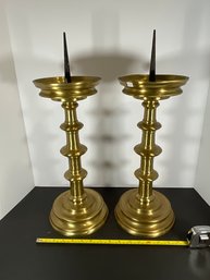 Brass - Repro Metropolitan Museum Candle Sticks - (DM)