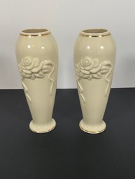 (2) Lenox Porcelain Vases
