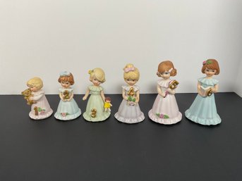 Enesco 'Growing Up' Birthday Girls Figurines (1-6yrs)