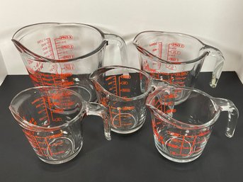 (5) Anchor Hocking Glass Measuring Cups