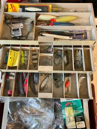 Lg Fishing Tackle Box - W/Contents