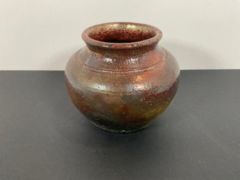 Signed Small Iridescent Glaze Studio Pottery