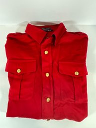 Mens Faconnable Wool L/S Shirt (Red)