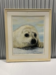 Oil Painting Of A Seal Pup By Carol Simpson (Canada)