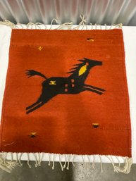 Woven Rug/Wall Hanging Of Horse - (Mexico)