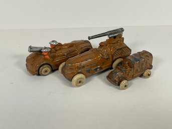 (3) Barclay Manoil Army Vehicles - 1930's