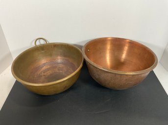 (2) Copper Bowls - (DM)