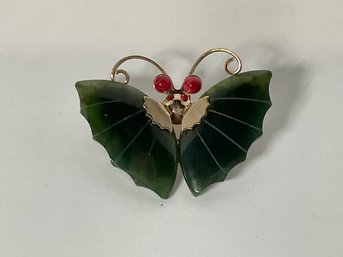 Jadeite Butterfly Pin/Brooch