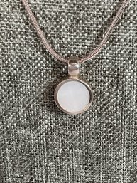 Mother Of Pearl/Sterling Pendant & Chain