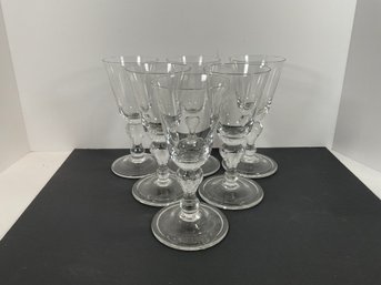 (6) Blenko Blown Glass Pilsner Glasses - (DM)