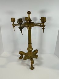 Antique Gilded Bronze Empire Style Candelabra - (DM)