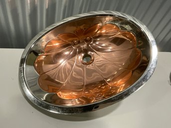 Stainless Vanity Sink W / Copper