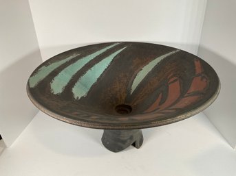 Studio Pottery/Stone Bowl - Signed.