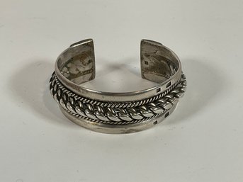 Vintage Turkish 800 Silver Cuff Bracelet