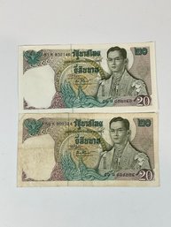 Bank Of Thailand - 20 Baht / Bills