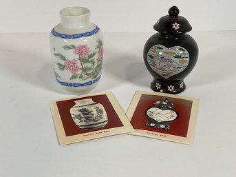 (2) Franklin Porcelain Mini Vases - (Lot 2)