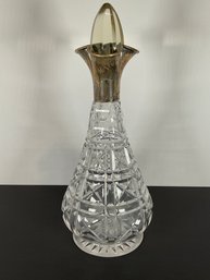 Circa 1930 Glass/Sterling Top Decanter - Marked