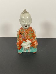 19th Century Qianlong Laughing Boy Figure - (DM)