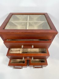 Sm Wood Mens Jewelry Box - (DM)