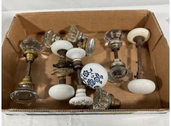 Antique Door Knobs - Porcelain & Glass