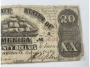 1861 Confederate $20 Note