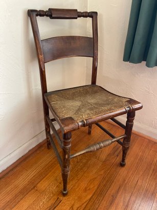 Antique Federal Period With Woven Seat
