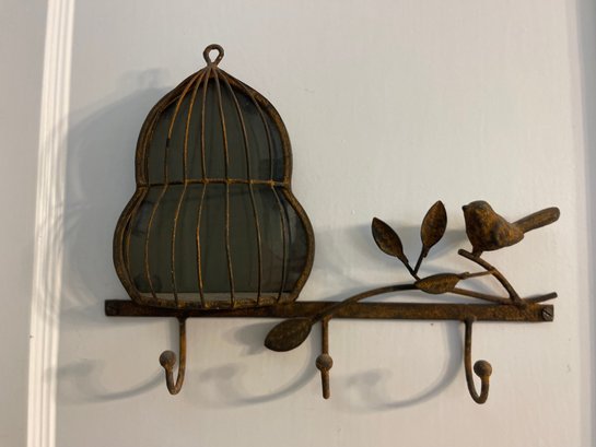 Cute Vintage Metal Hook With Mirrors Bird Cage